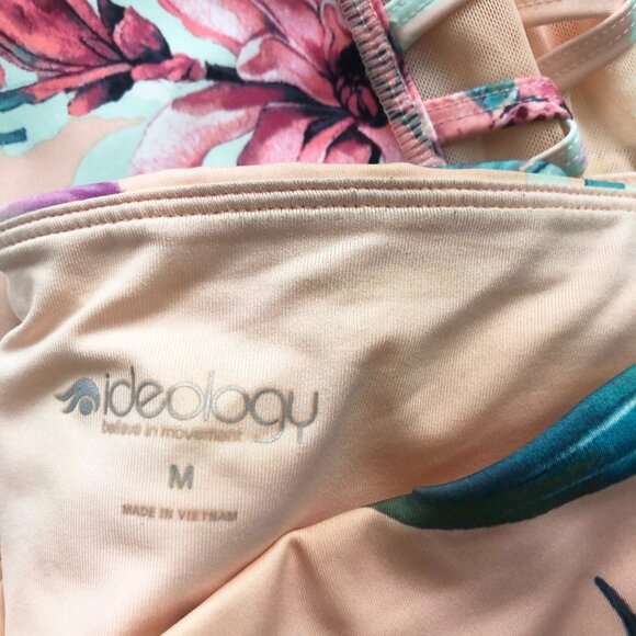 Ideology Peach Tropical Floral Leggings - Picture 10 of 11